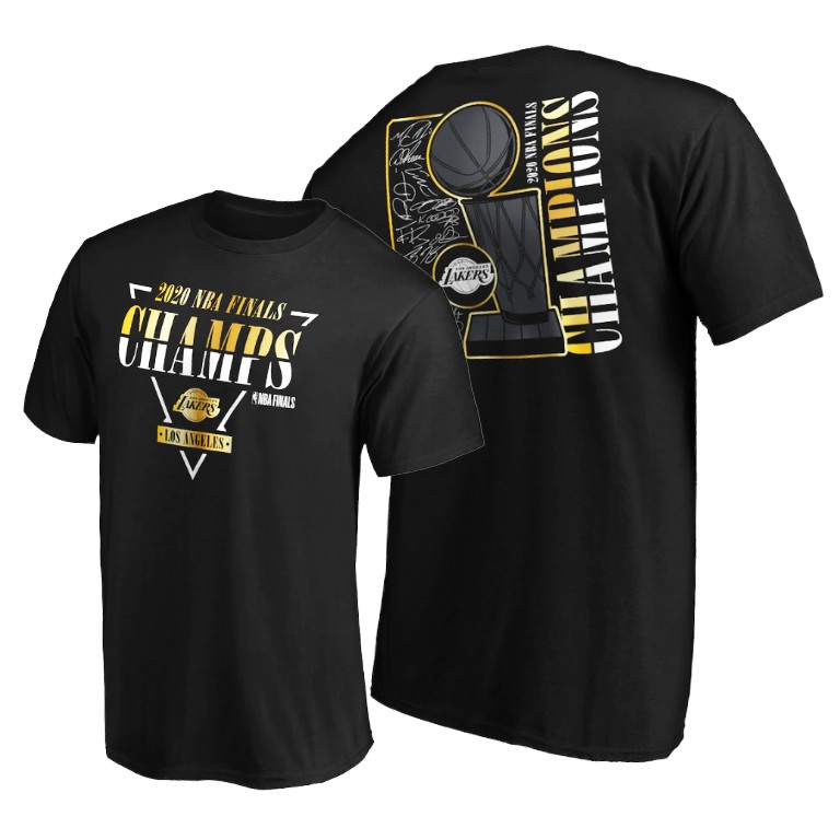 Men's Los Angeles Lakers NBA Believe The Game Signature 2020 Finals Finals Champions Black Basketball T-Shirt FWL5283DE